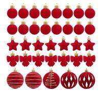 Lot de 35 boules de Noël incassables | Boules décoratives de Noël pour décoration festive pour centres commerciaux, vitrines, jardins et intérieur