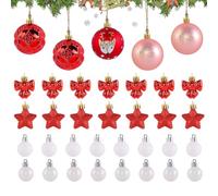 Lot de 35 boules de Noël pour sapin de Noël, décoration de sapin, fête, fenêtre, fiançailles, mariage, boutique, événement