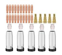 Lot de 35 consommables for torche de soudage MB-24KD 0,8/0,9/1,0/1,2 mm for torche MIG, porte-buse à gaz, diffuseur de gaz for machine de soudage MIG MAG(1.0MM)