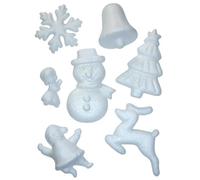Lot de 35 formes de Noël en polystyrène.