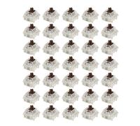 Lot de 35 interrupteurs RGB SMD a monter soi-meme, transparents, haute stabilite, pour clavier mecanique, pour debutants et professionnels, marron