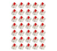 Lot de 35 interrupteurs RGB SMD a monter soi-meme, transparents, haute stabilite, pour clavier mecanique, pour debutants et professionnels, rouge