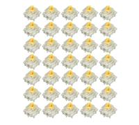 Lot de 35 interrupteurs RGB SMD a monter soi-meme, transparents, haute stabilite, pour clavier mecanique, pour debutants et professionnels, jaunes