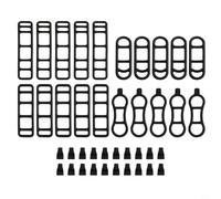 Lot de 35 ou 40 sangles de fixation en silicone pour lampes de poche et feux arrière, élastiques en caoutchouc résistants à l'usure pour accessoires de cyclisme, kit de 35 ou 40 pièces