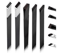 Lot de 35 pinceaux eyeliner et sourcils, pinceau à eyeliner biseauté fin et biseauté, pinceaux à sourcils ultra fins, pinceaux de teinte pour sourcils, estompage des yeux, applicateur de pinceaux de