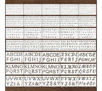 Lot de 35 pochoirs en plastique réutilisables pour peinture, 10,2 x 17,8 cm, petits chiffres et lettres de l'alphabet pour travaux manuels, journal, agenda, scrapbooking