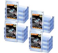 Lot de 35 porte-cartes en acrylique transparent pour cartes à collectionner et cartes de baseball pour baseball, football, sport, cartes à collectionner, cartes de jeu