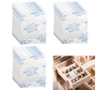 Lot de 35 Sachet Anti Humidité Silica Gel Sachet, 10g Sac de Silice Sachet Deshumidificateur, Sachet Déshydratant pour Vêtements Tiroirs Chaussures Placard