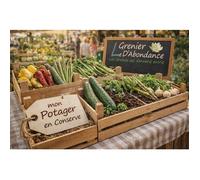 Lot de 350 graines à semer - Le Grenier d'Abondance - Mon Potager en conserve - 9 sachets individuels