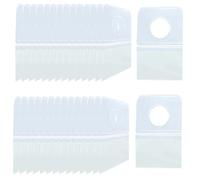 Lot de 350 languettes de suspension autocollantes à trou rond en plastique transparent pour affichage de magasin