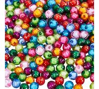 Lot de 350 perles en acrylique couleur chewing-gum de 12 mm pour la fabrication de stylos, bijoux, bracelets, perles citrouille