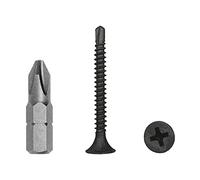 Lot de 350 vis en acier au carbone phosphate noir pour cloison sèche 3,5 x 35 mm, vis auto-foreuses pour tôle (350, 3,5 x 35 mm)