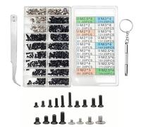 Lot de 355 vis assorties M2 M2.5 M3 pour ordinateur dur M.2 SSD - Vis universelles pour ordinateur portable et PC - Entretoises et accessoires pour carte mère - Kit universel