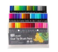 Lot de 36, 48, 60, 72, 100 couleurs, pinceau, aquarelle, marquage, manuscrits, aquarelle, pointe en feutre pour dessiner des colorations