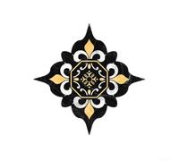 Lot de 36 autocollants muraux en vinyle imperméable pour cuisine et salle de bain, aspect carreau, 11 x 11 cm, finition mate (D)