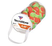 Lot de 36 balles de tennis enfant Tecnifibre Mini Orange Vert TU