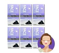 Lot de 36 bandes de nez au charbon de bois, aident à enlever et déboucher les points noirs, lisse et nettoyante en profondeur, formule végétalienne, convient pour homme et femme - Lot de 6 (36 bandes