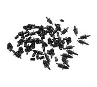 Lot de 36 becs verseurs en plastique noir anti-goutte pour bouteilles de liqueur d'huile d'olive de 7 cm