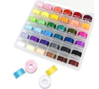 Lot de 36 bobines pré-enroulées pour machine à coudre Brother/Babylock/Janome/Elna/Kenmore/Babylock/Singer/Machine à coudre manuelle (couleurs assorties)