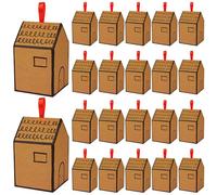 Lot de 36 boîtes cadeaux en papier kraft marron pour mariage, Noël, fête d'anniversaire