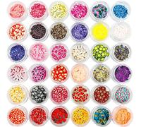 Lot De 36 Boîtes De Tranches De Manucure, 36 Styles De Bâton À Ongles, Poterie Souple 3d, Production De Résine, Brillant À Lèvres, Portefeuille Et Décorations (Fruits, Animaux, Dessin Animé)