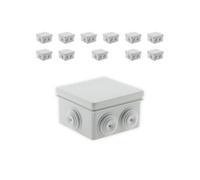 Zenitech - Lot de 36 boîtes étanches carrées 80x80x40mm - Gris Gris G