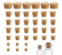Lot de 36 bouchons en liège coniques en bois doux pour bouteilles artisanales (6 tailles)