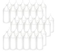 Lot de 36 Bougies Blanches Cylindriques 9 x 3 cm - Bougies Naturelles Longue Durée Sans Coulure et Sans Parfum - Bougies Décoratives pour Mariage, Église, Spa, Lanternes et Maison