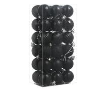 Lot de 36 boules de Noël de 3/4 cm, décorations for sapin de Noël, for la maison, pendentif Navidad, accessoires(4cm black)
