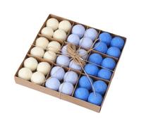 Lot de 36 boules en feutre pour sapin de Noël faites à la main - 3 cm - Ornements colorés et moelleux pour décoration de sapin de Noël, guirlande à faire soi-même, mariage, fête et décoration