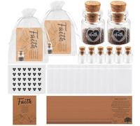 Lot de 36 bouteilles de graines de moutarde - Cadeau de graines de moutarde - Cadeau chrétien - Cadeau religieux chrétien - Petit cadeau basé sur la foi - Cadeau de baptême inspirant