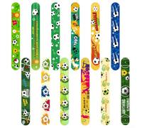 Lot de 36 bracelets Slap de football pour enfants à partir de 3 ans avec une construction légère et un ajustement sûr pour les jeux actifs et les célébrations de groupe (football)