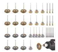Lot De 36 Brosses Métalliques Pour Perceuse, Brosses De Polissage En Laiton En Acier Brosse Et Outils Rotatifs De Nettoyage De Polissage En Forme De Roue Pour Le Nettoyage De La Rouille Peintur