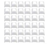 Lot de 36 cache-poteaux de clôture en polypropylène blanc pour piscines hors sol, convient aux poteaux creux carrés de 3,8 cm, pour kayak, JW, Esther Williams, capuchon en plastique lisse pour clôture