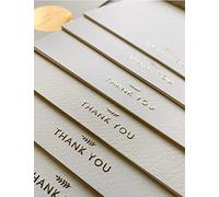 Lot de 36 cartes de remerciement avec enveloppes, 350 g/m² vierges avec autocollants en feuille d'or et motif en relief pour fête prénatale, mariage, enseignant, remise de diplôme, affaires, vacances