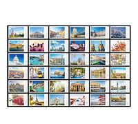 Lot de 36 cartes postales vierges avec vue sur le thème de la ville de renommée mondiale, bâtiment, voyage, paysage, cartes postales