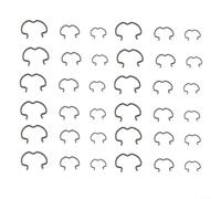 Lot de 36 clips de tuyau de refroidissement de transmission 5/8 1/2 3/8 | Clips de Fixation Remplacement pour OEM 800-801 Voiture Camion Intérieur pour Raccord Rapide Kit de Bornes Robuste
