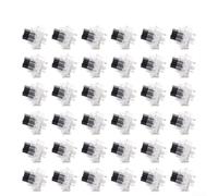 Lot de 36 commutateurs de clavier mécaniques bleus à 3 broches pour jeu et saisie - Compatible MX 1,5 x 1,8 cm (noir)