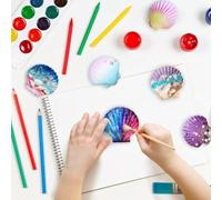 Lot de 36 coquilles festonnées naturelles pour projets d'artisanat et décorations de plage, parfaites pour les centres de table de mariage, la fabrication de bijoux, les bougies et la décoration