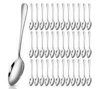 Lot de 36 cuillères à café, cuillères à café en acier inoxydable, cuillères à latte macchiato, cuillères à céréales, cuillères à soupe, cuillères à expresso, cuillères à glace, cuillères à dessert