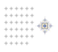 Lot de 36 dalles de sol autocollantes en PVC avec 6 motifs - 11 x 11 cm - Autocollants diagonaux imperméables pour cuisine, salle de bain et décoration d'intérieur (B)