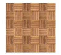 Lot de 36 dalles de sol en bois carbonisé emboîtables 30 x 30 cm | Bois carbonisé : imperméable et indéformable par temps ; dos en polyéthylène qui protège contre l'humidité et la moisissure