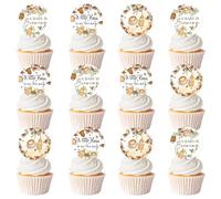 Lot de 36 décorations de cupcakes « A Baby is Brewing » « A Little Bean Is On The Way » - Décoration de fête prénatale sur le thème du café pour quelque chose de doux est en train de brasser