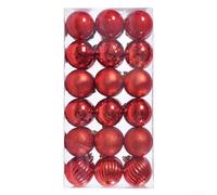 Lot de 36 décorations de Noël incassables de 145 cm pour sapin de Noël, couronne de Noël, fêtes de fin d'année, rouge bordeaux