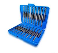 Lot de 36 embouts de tournevis à tige extra longue de 75 mm pour tournevis Torx à tête plate hexagonale et fente avec boîte de rangement