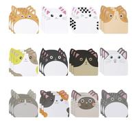 Lot de 36 feuilles autocollantes en forme d'animal avec feuillets autocollants, autocollants mignons pour écrire en forme de mémo, livre d'annotation pour étudiants, enfants, maison, bureau, école (12