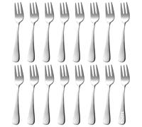 Lot de 36 fourchettes à huîtres en acier inoxydable poli miroir, poignée profilée, design à 3 dents, élégant et durable, pour huîtres et petits aliments, idéal pour la maison et le restaurant