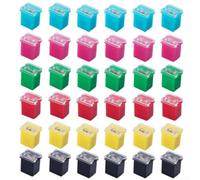Lot de 36 fusibles de voiture à profil bas avec cotes de 20 A, 30 A, 40 A, 50 A, 60 A, 80 A pour voiture, camion, camping-car et remorque, protection du système électrique dans une boîte de rangement