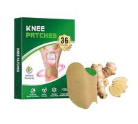 Lot de 36 genouillères, bandes chauffantes naturelles, autocollants durables de 10,2 x 7,6 cm, patchs végétaux pour le matin, après l'entraînement, le sport, les lombaires, le cou, les pieds, les