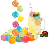 Lot de 36 glaçons réutilisables en plastique - Recongelables et non fondants - Pour boissons, whisky, vodka, café, PP PET de qualité alimentaire, en vrac pour les fêtes de voyage, les magasins de thé
